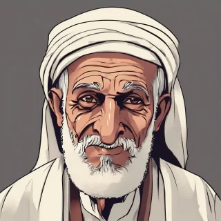 arabic caroon of old man