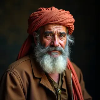 arabic caroon of old man