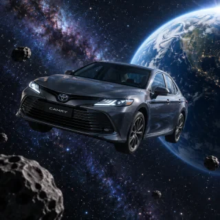 Toyota camry in space