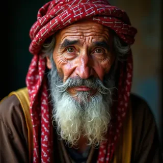 arabic caroon of old man