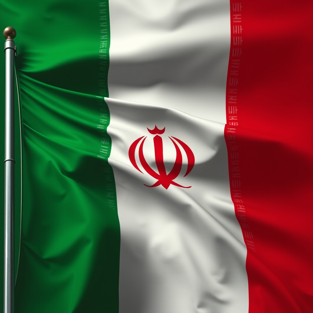 iranian angry flag